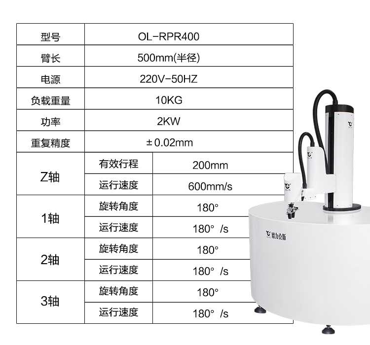 SCARA 機器（qì）人參數