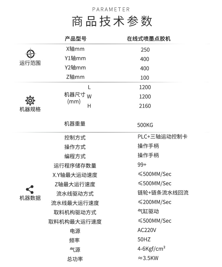 流（liú）水（shuǐ）線雙頭噴射（shè）點膠機參數